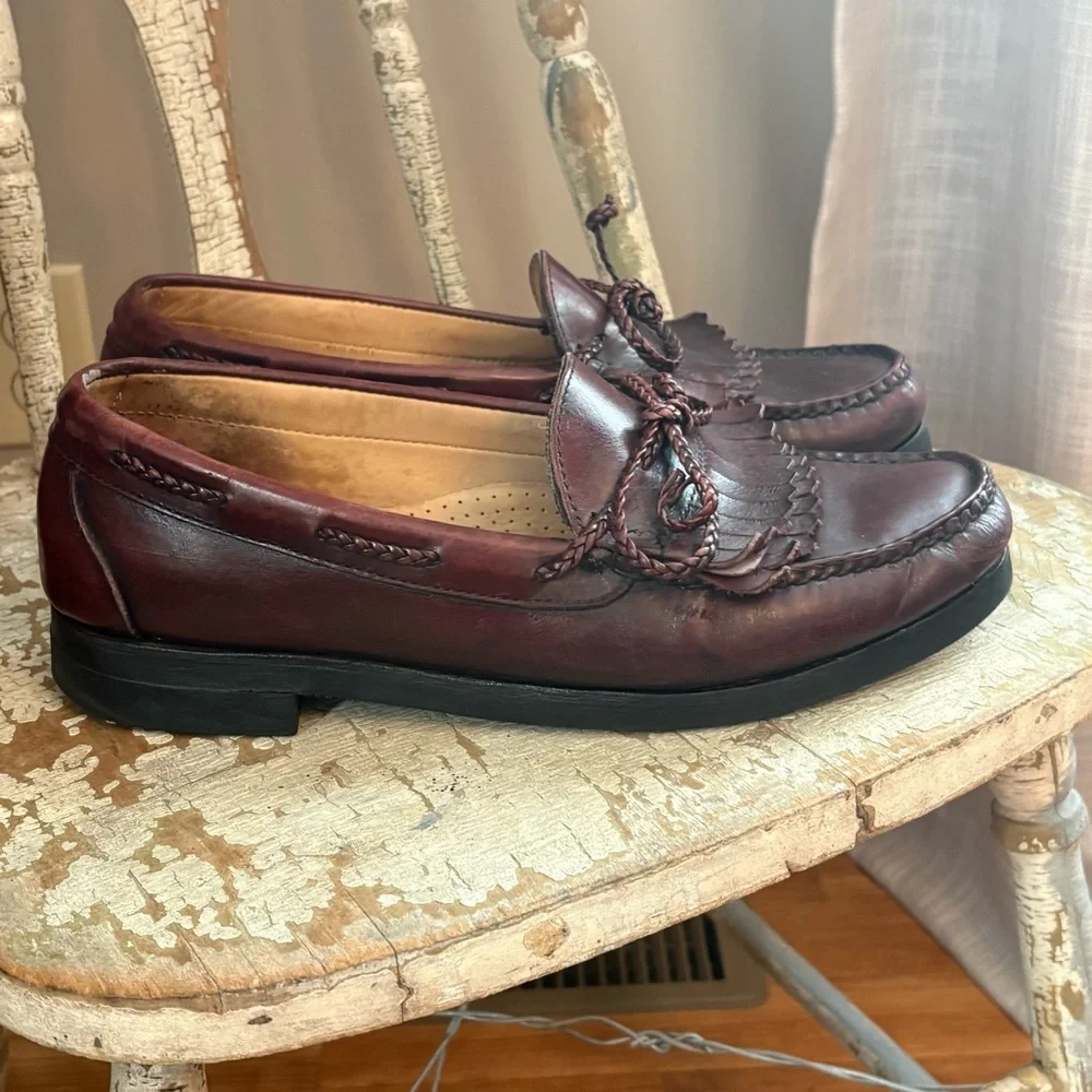 Allen Edmonds Woodstock Oxblood Red Dress Shoes Kiltie Burgundy Loafer Men 11 C